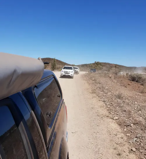 cars travelling through bunyeroo