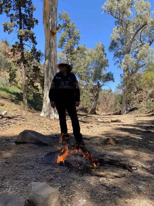 guide near fire